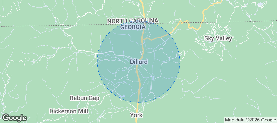 Dillard Airbnb map
